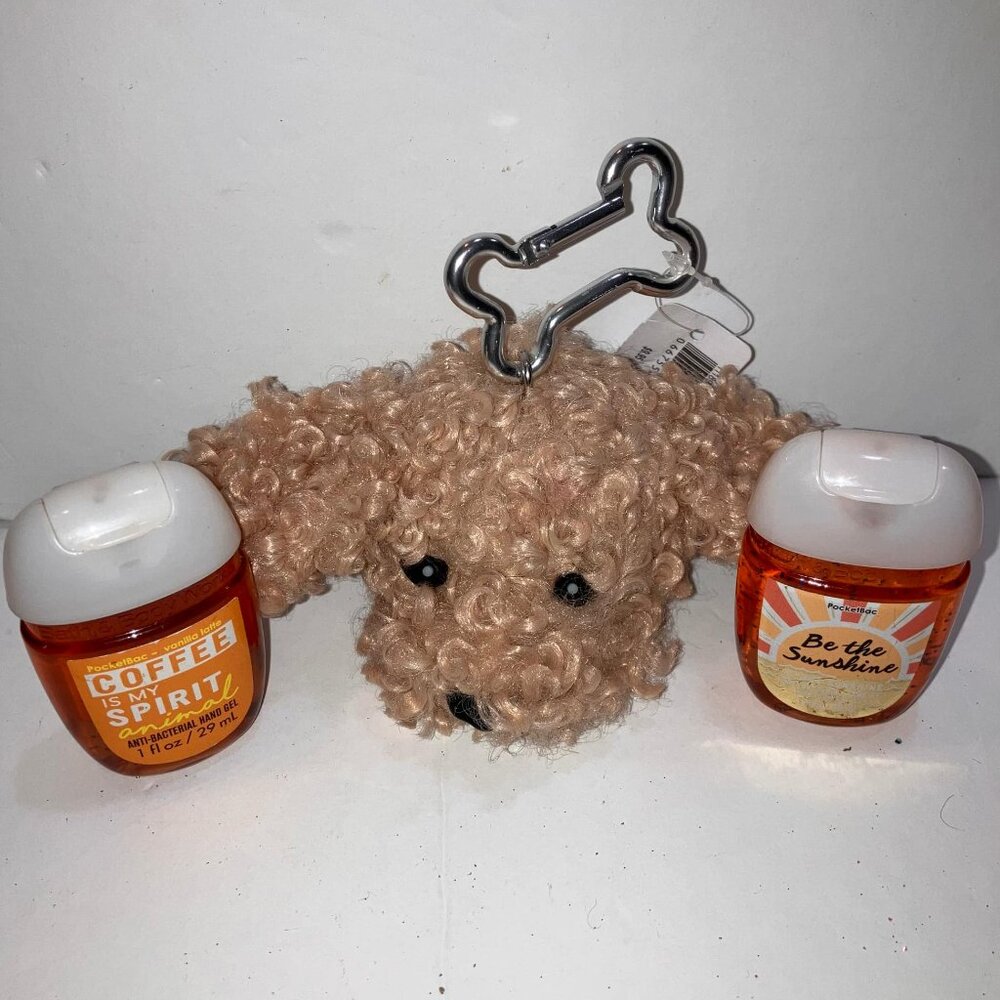 Bath & Body Works Pocketbac Holder Labradoodle Dog & 2 Gels Set NEW
